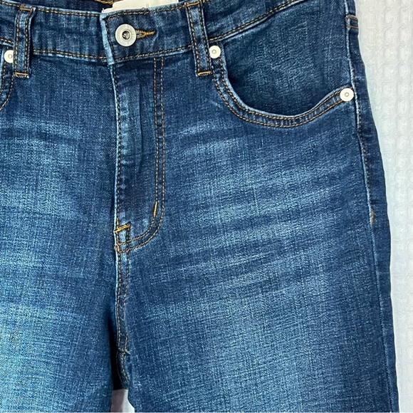 Ella Moss women Dark blue High waist straight leg jeans zipper front Sz 6/28 - Picture 5 of 16